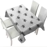 Black and White Bee Pattern Tablecloth