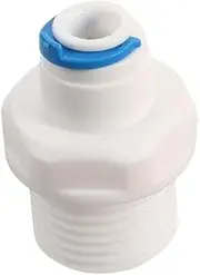 2Pcs 1/2" Male Thread to 1/4" Port Interface Connector Slip Lock Quick Access Straight Joint 1/4" PE Pipe Coupling Adapters