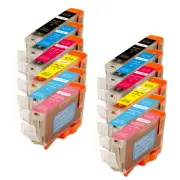 12 PK Quality Ink Set with PC PM for Canon CLI-8 iP6600D iP6700D