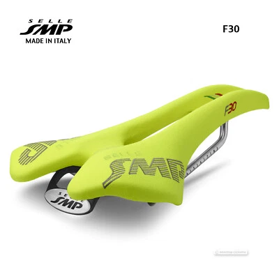Selle SMP F30 Saddle : YELLOW FLUO - MADE iN ITALY!