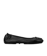 Tory Burch Logo Minnie Ballerina Flats US5 Black