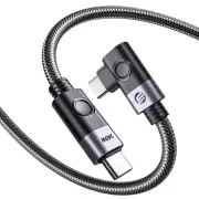 USB C to USB C Cable 240W Charging 6.56ft, USB C 3.2 Gen2x2 Right Angle Cable...
