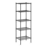 Regency 18 Wide NSF Black Epoxy 5-Shelf Kit with 74 Posts WS-460EB1824K75