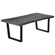 Coffee Table Solid Mindi Wood 102x56x41 cm Grey vidaXL