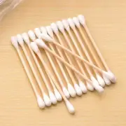 Wooden Stick Double Head Tips Natural Pure Cotton Swabs Pcs200