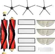 Replacement Parts Compatible for Xiaomi Roborock Mijia E25 E35 E4 S4 S4 Max S5 S5 MAX S6 S6 Pure/Maxv S60 S65 S50 Included Main/Roller Brush x2 Black Side Brush X3 Mop Pads x3 HEPA Filter x4