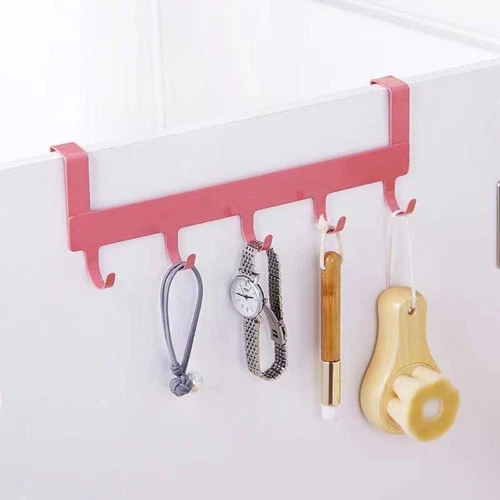 Traceless Over Door Hook Iron Art Coat Rack Storage Hanger Towel Hanger
