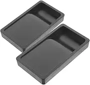 SHINEOFI 2pcs Student Ink Well Writing Drawing Ink Dish Calligraphy Calligraphy Practicing Tool Painting Ink Holder for Drawing Grinding Ink Stone Black