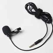 zolyet Portable Professional Grade Microphone 3.5mm Jack Hands- Omnidirectional Mic Easy Clip-on Perfect for Live Black