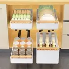 Pull-out Dish Storage Basket Sliding Drawer Cabinet Organizer Heavy Duty Bowl