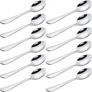 homEdge Stainless Steel Espresso Spoon, 13cm Mini Coffee Spoon for Demitasse Dessert Tea, Set of 12