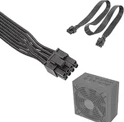 VGA Graphics Card Cable - 8 Pin Lightweight Power Adapter Cable | VGA Graphics Extension Cable, 8 Pin Flat Line Graphics Card Power Cable 8p to 6+2p