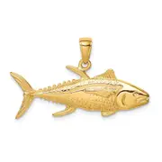 14k Yellow Gold Yellowfin Tuna Fish Pendant