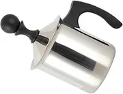 Ciieeo Manual Milk Frother with Ergonomic Handle for Latte Art Capacity Easy to Clean Produces Delicate Milk for Home Use and Entertaining