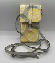 Radley London Pensbury Lemons Town Phone Crossbody Lt Beige Yellow Bag New