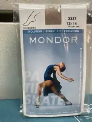 Mondor Figure Skating Evolution Tights LIGHT TAN 3337 Girls 12-14 70 Deniers