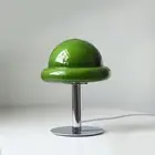 Green Mushroom Table Lamp Bauhaus Aesthetic Room Decoration Modern Minimalist