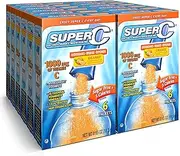 Super C Vitamin and Mineral Singles To Go Water Drink Mix - Orange Powder Sticks, 7.8 Ounce (Pack of 12)