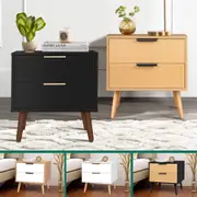 ALFORDSON Bedside Table Nightstand Side Storage Cabinet Scandinavian Black