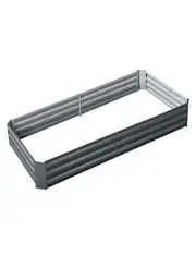 Greenfingers 180X90x30cm Galvanised Raised Garden Bed Steel Instant Planter