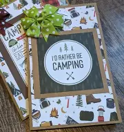 Camping travel DIY junk journal kit, planner, scrapbook kit