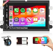 2G 64G Radio for Ford F150 F250 F350 E250 E350 Fusion Edge Explorer Expedition Car Stereo with Wireless Carplay Android Auto 7inch IPS Touchscreen/1280P Backup Camera/WiFi/FM RDS/HiFi/GPS/Bluetooth