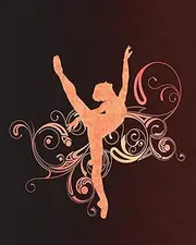 Ballet Arabesque Swirls - Journal For Dancers: Life Planner 8 x 10 Dot Grid Notebook, 160 Pages - Daily, Weekly, Monthly Personal Planner