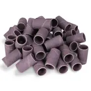 1/4" x 1/2" Aluminum Oxide Spiral Bands, No Lap Sanding Sleeves - 50 Pack