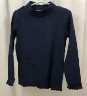 Girl's J Crew Crew Cuts Ribbed Mock Neck Shirt 4 -5