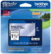 Brother 1.5" (36mm) Black on Clear P-touch Tape for PT3600, PT-3600 Label Maker