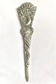Pewter Sun Moon Stars Angel Wings Heart Celestial Detailed Letter Opener F