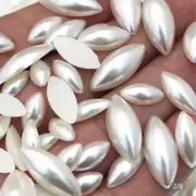 Mixed size 100 PCs Horse Eye ABS Imitation Pearl Beads Flatback