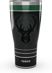 Tervis Traveler NBA Milwaukee Bucks - Night Game Triple Walled Insulated Tumbler Travel Cup Keeps Drinks Cold & Hot, 30oz, Stainless Steel