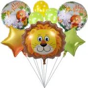 Lion Balloon Bouquet Polka Dot Latex Balloons Animal Jungle Theme Balloons
