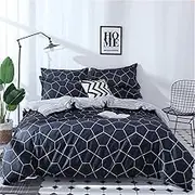Artistic Quilt Cover Set, 3 Piece Duvet Cover Set Includes 2 Pillowcases, Doona Cover Set M365 (King Size)