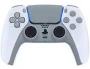 White/Gray Custom UN-Modded Controller Unique Design compatible with PS5 OEM