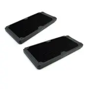 XSPC TX240 Ultra Thin Radiator, 120mm x 2, Dual Fan, Black, 2-pack