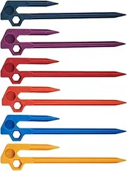 Tent Pegs Ground Stakes - Portable Professional Ground Pegs,Multi-Functional Outdoor Spikes for Tent Hiking Family Friends Colleagues