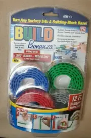 NEW Build Bonanza Building Block Tape 4 Pack of 3 Ft Rolls- works w/ Lego, Mega