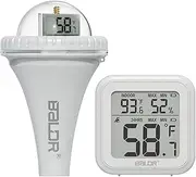 Generic Pool Thermometer, Floating Easy Read, Wireless, Bluetooth, Digital, 360 Degree Visibility, White, Not Included Batteries