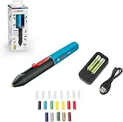 Bosch Home & Garden Gluey Cordless Hot Glue Pen, Lagoon Blue (20 Glue Sticks, USB Charger and Cable, 2x AA Batteries). Made in Europe