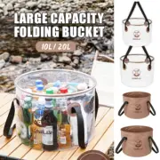 Large Capacity Foldable 10/20L Bucket Portable Round Bucket for Travel Fishing