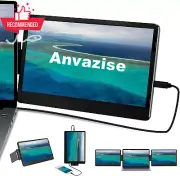 Laptop Monitor Extender - 11.6" Portable Dual Screen, 1920x1080 FHD, USB-C/HDMI
