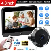 Smart 4.3" IPS Screen Intercom Video Monitor WIFI Peephole Doorbell PIR Camera