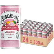 Bundaberg Pink Grapefruit Mini Cans - 24 Pack