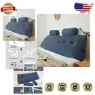 Multi-Purpose King Headboard Pillow with Detachable Neck Rolls & Storage Pockets
