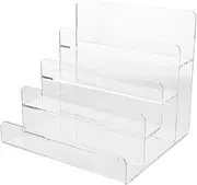 Abaodam Acrylic Wallet and Sunglasses Display Stand Rack Multi Tiered Organizer for Purses and Accessories Space Saving Design for Retail Home Use Layers with Spacing