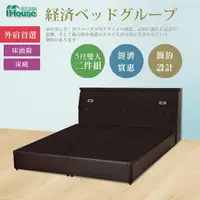 在飛比找momo購物網優惠-【IHouse】經濟型房間組二件-雙人5尺(床頭箱+床底)