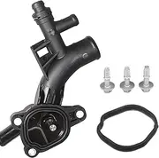 Water Outlet Housing Thermostat with Sensor Compatible with Cruze Estate Orlando Adam Astra J MK6 Corsa D E MK3 Insignia A Meriva B Mokka 25193922 55565334 1338030