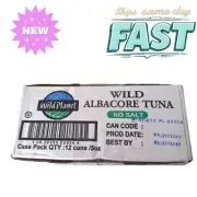 Healthy Canned Wild Albacore Tuna - 5 oz No Salt, High Protein, Kosher (12 Pack)